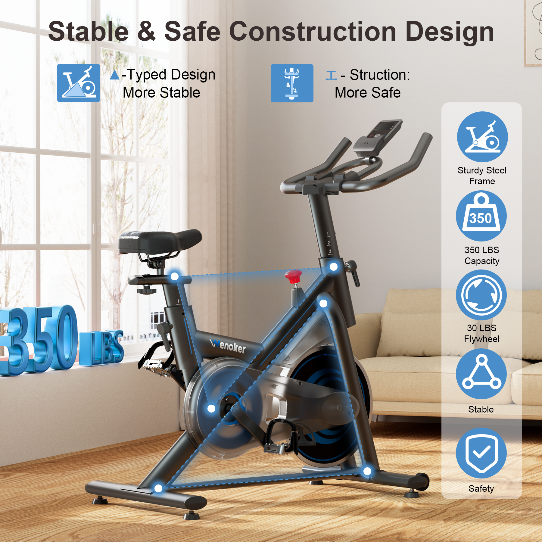 Wenoker Magnet-Heimtrainer JC318 (Blau)