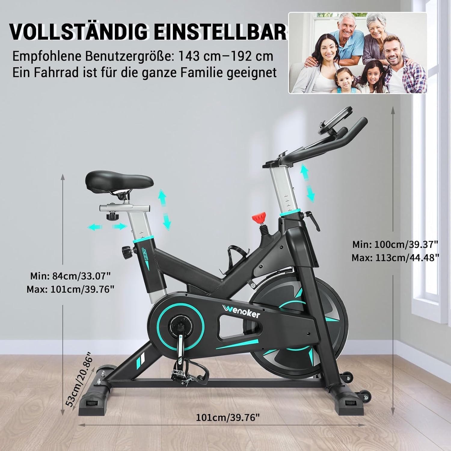 Wenoker Magnet-Heimtrainer JC312 (Blau)