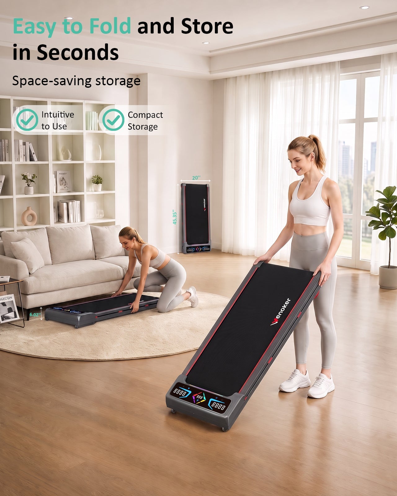 Wenoker A8 Walking Pad mit Steigung