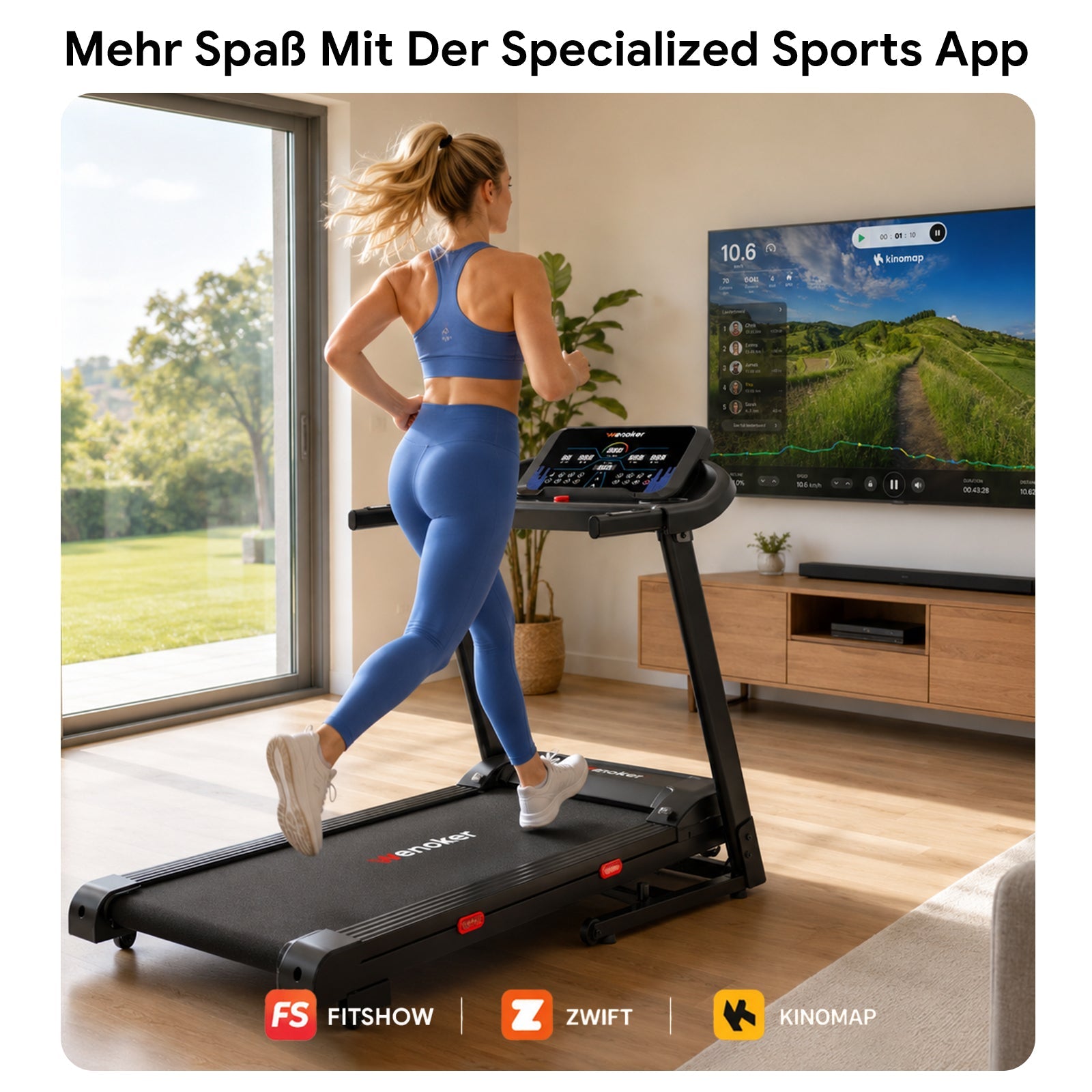 Wenoker X-T420 Klappbares Laufband mit Steigung